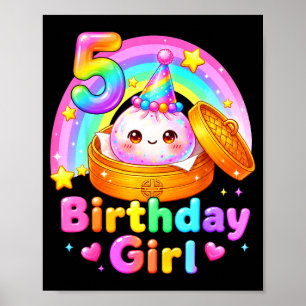 Affiche fille de 5 ans dumpling kawaii pastel anime 5
