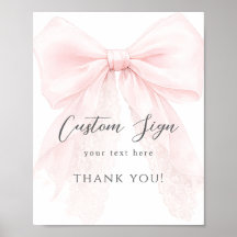 Fille de Baby Shower Moderne Ruban Rose 