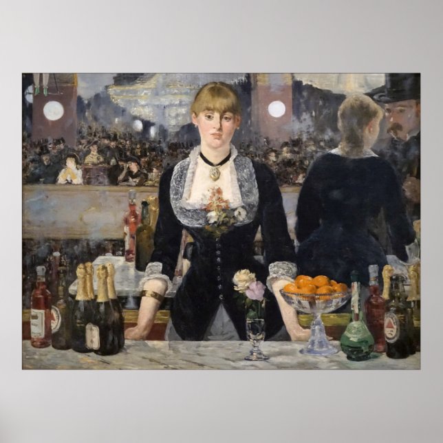 Affiche Fille de bar victorienne aux Folies Bergère en Fra (Devant)