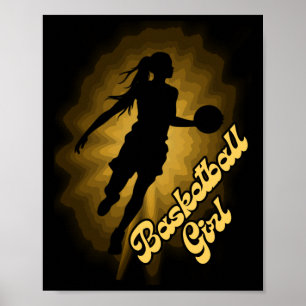 Affiche Fille De Basket Ombre Dans Les Rayons