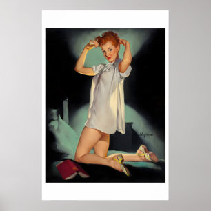 Affiche Fille de charme Pin-Up Elvgren de style vintage ra