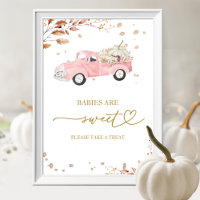 Fille de chute de camion Signe de douche pour bébé