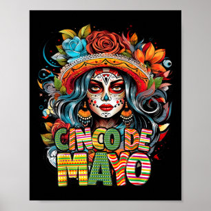 Affiche Fille de Cinco De Mayo 2025 Fiesta mexicaine 5 De