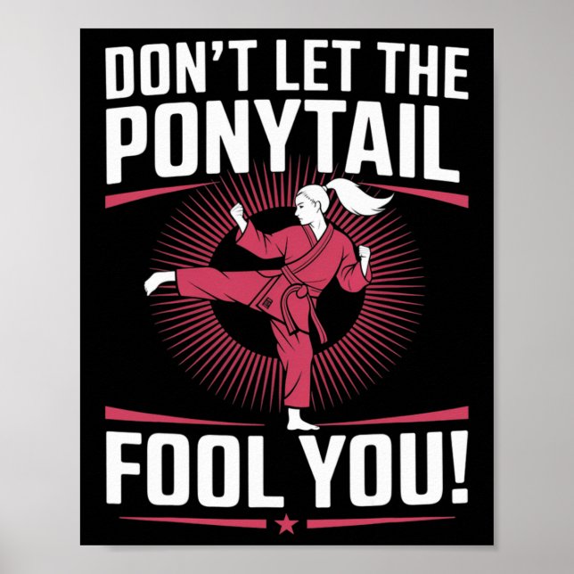 Affiche Fille de combat des arts martiaux - Ne laissez pas (Devant)