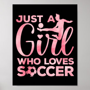 Affiche Fille de football Art pour filles enfants tout-pet