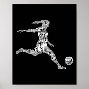 Affiche Fille de football Femme Joueuse de jeunesse 