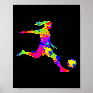 Affiche Fille de football Femmes Jeunesse 