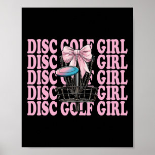 Affiche Fille de golf à disque Mère de golf à disque Fête