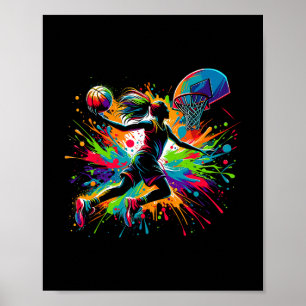 Affiche Fille de graffiti squelette