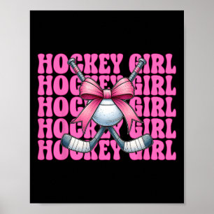 Affiche Fille de hockey Fille de hockey de rue Coquette à