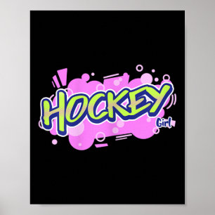 Affiche Fille de hockey Hockey sur gazon Hockey en salle 