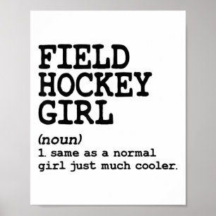 Affiche Fille de hockey sur gazon Femmes Définition de spo