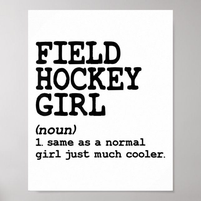 Affiche Fille de hockey sur gazon Femmes Définition de spo (Devant)