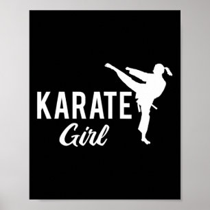 Affiche Fille de karaté Fille à queue de cheval Arts marti
