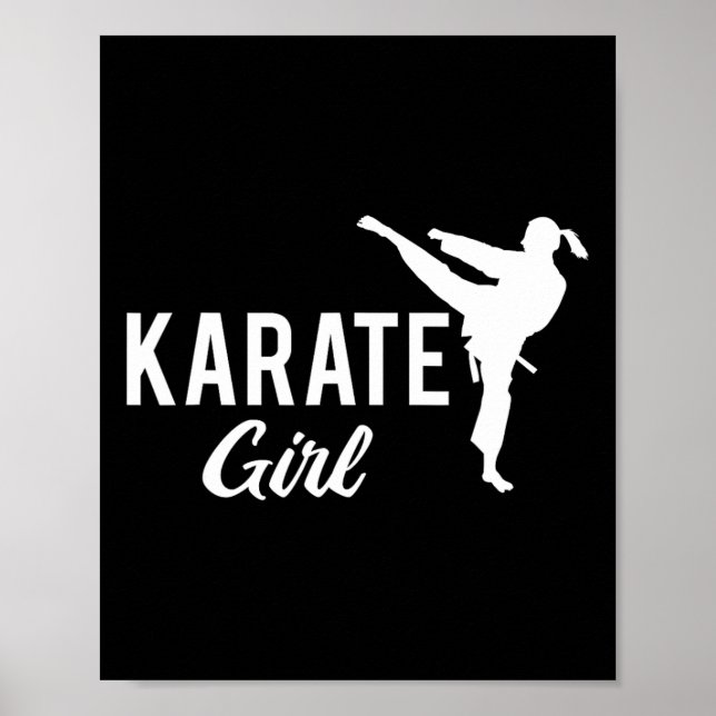 Affiche Fille de karaté Fille à queue de cheval Arts marti (Devant)