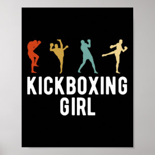 Affiche Fille de kickboxing Kickboxeuse