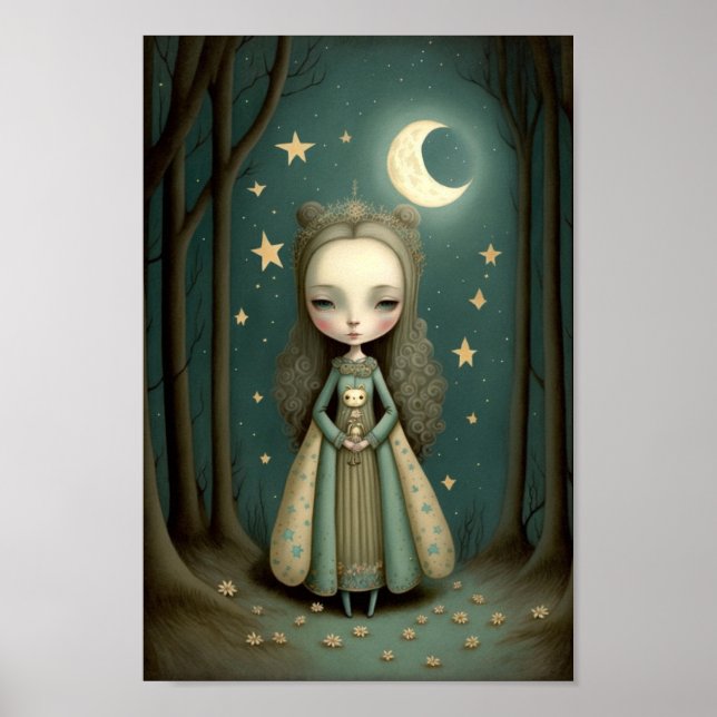Affiche Fille de la Princesse de la Lune dans les Bois  (Devant)