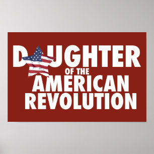 Affiche Fille de la Révolution américaine DAR Étoile USA