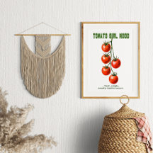 Fille de la Tomate Humeur Esthétique Aquarelle