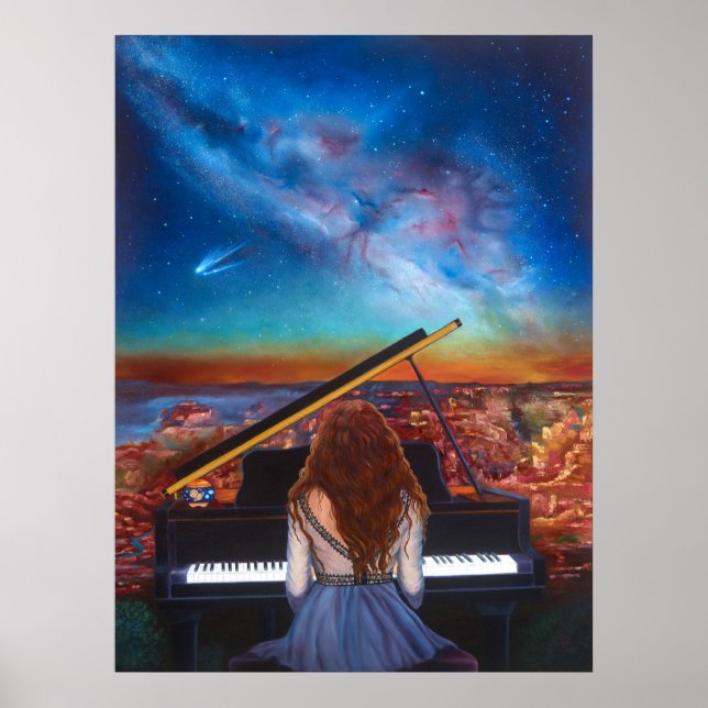 Affiche Fille de l'affiche au piano (Devant)