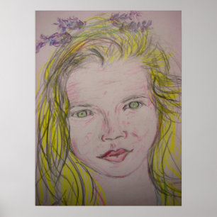 Affiche fille de lavande