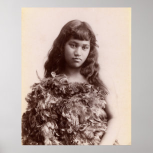 Affiche Fille de Māori