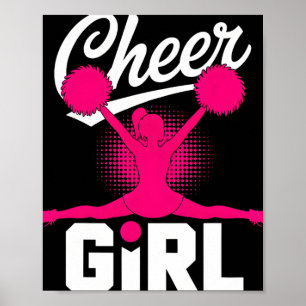 Affiche Fille de pom-pom girl Cheerleading Cheerleader