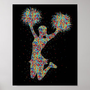 Affiche Fille de pom-pom girls Cheerleading Chef de file d