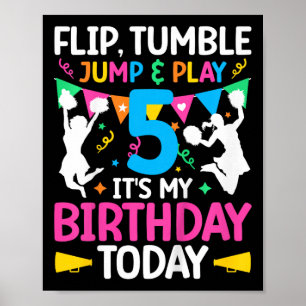 Affiche Fille de pom-pom girls pour son 5ème anniversaire