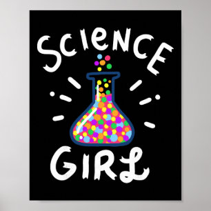 Affiche Fille de science Chimie Biologie Étudiant Enseigna