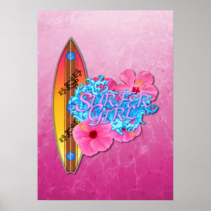 Affiche Fille de surfer