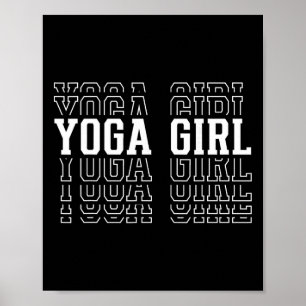 Affiche Fille de yoga Texte superposé drôle Fille jeunesse
