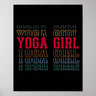 Affiche Fille de yoga Texte superposé drôle Fille jeunesse