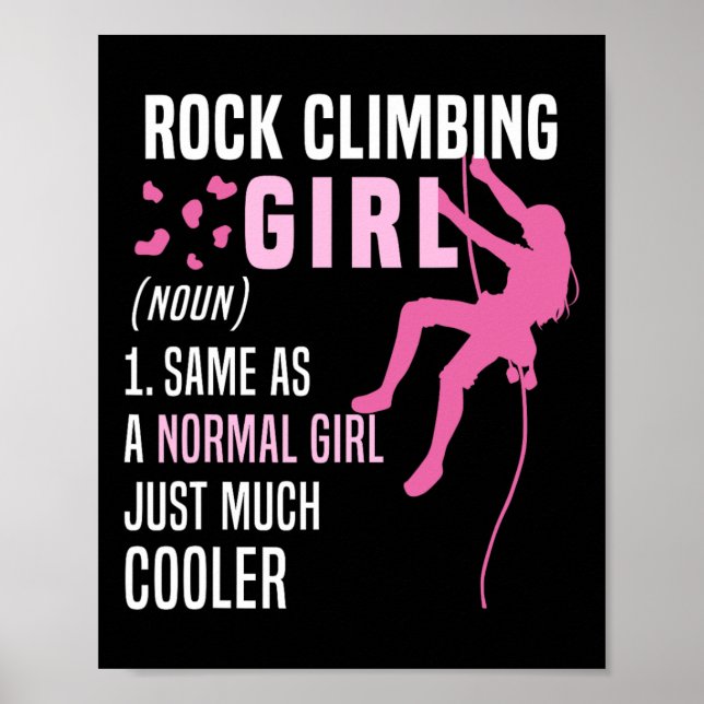 Affiche Fille d'escalade de roche comme une fille normale  (Devant)