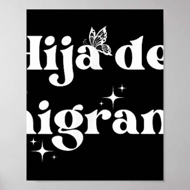 Affiche Fille D'Immigrants Réfugiés Latina Droits Anti-r (Devant)