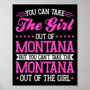 Affiche Fille du Montana Ne Peut Pas Sortir Le Montana
