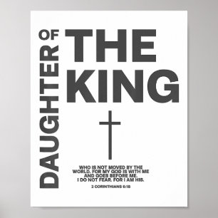 Affiche Fille Du Roi Enfant De Dieu Jésus Femme Chrétienne