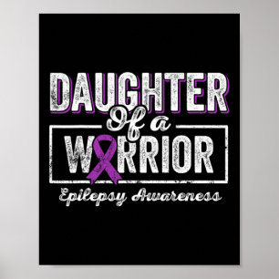 Affiche Fille D'Un Guerrier Épilepsie Ribbon Violet Suppo