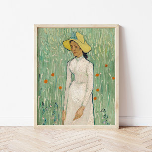 Affiche Fille en blanc   Vincent van Gogh