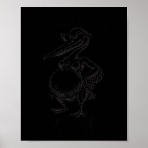 Affiche Fille enceinte été pélican drôle de grossesse 