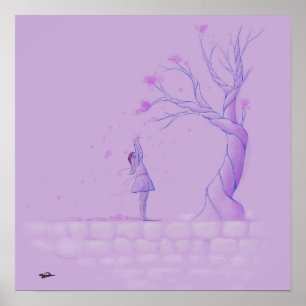 Affiche Fille et arbre