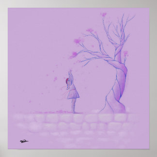 Affiche Fille et arbre