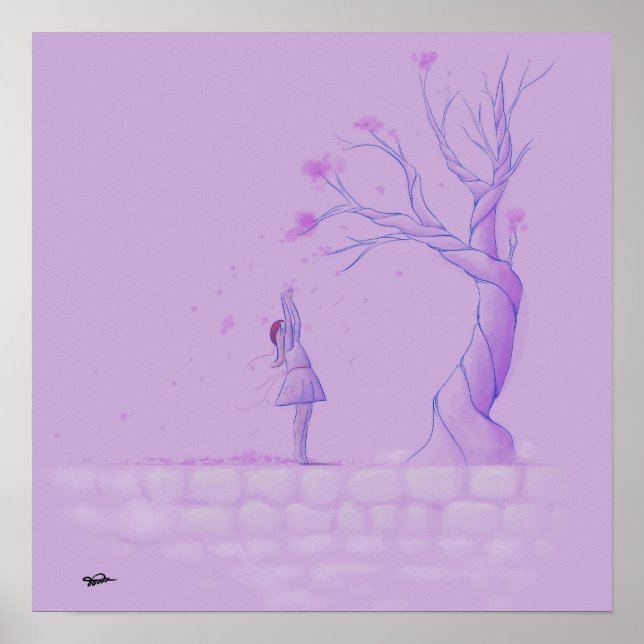 Affiche Fille et arbre (Devant)