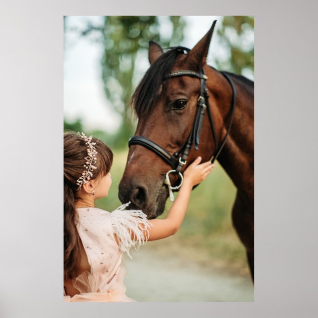 Affiche Fille et cheval (Devant)