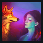 Affiche Fille et son loup AI Généré Imaginaire Pop Art<br><div class="desc">La fille et son Wolf AI a généré de l'art pop imaginaire. J'aime le contraste entre le loup et sa fille ou est-ce fille et son loup, son moment zen sa connaissance. Évoquant un moment dans lequel deux mondes se rencontrent, mais semblent séparés, cette pièce mystique tissera un conte à...</div>