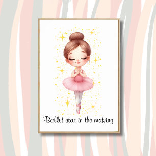 Affiche Fille étoile de ballet