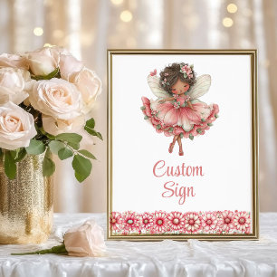 Affiche Fille Féerique Artistique Rougeur Florale Annivers