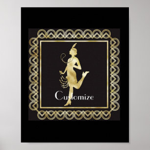 Affiche Fille Flapper des années 1920 Thunder_Cove