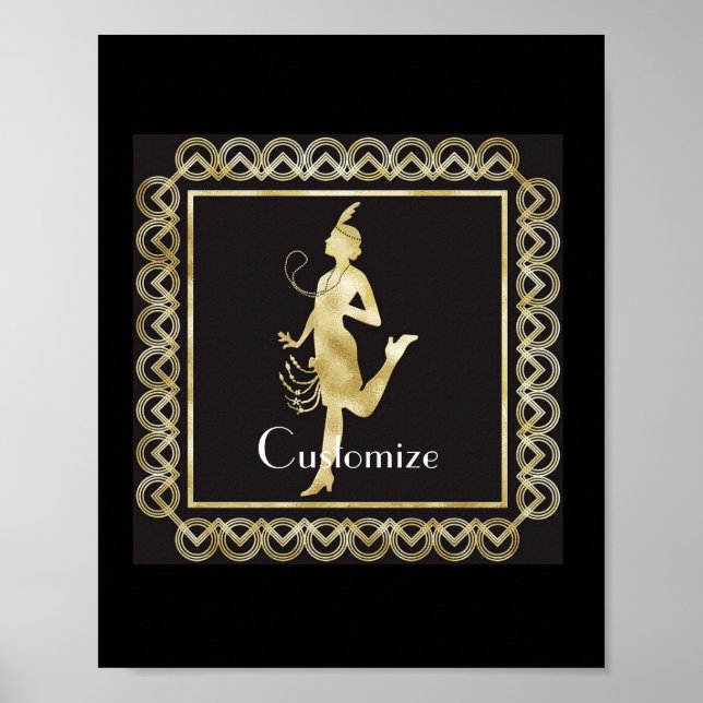 Affiche Fille Flapper des années 1920 Thunder_Cove (Devant)