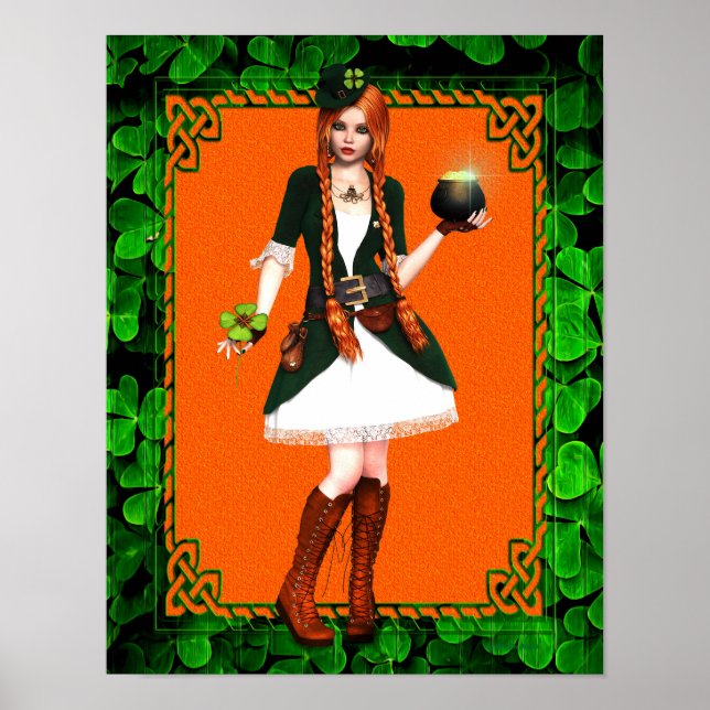 Affiche fille irlandaise (Devant)